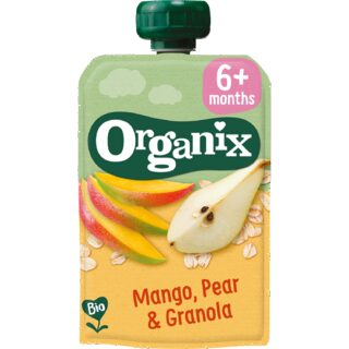 Organix Knijpfruit mango peer granola 6 mnd