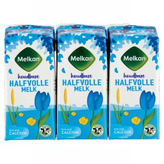 Melkan Houdbare halfvolle melk 6x200ml