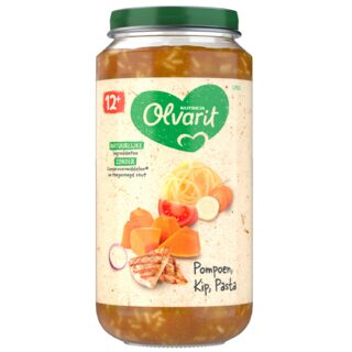 Olvarit 12+ mnd pompoen kip pasta