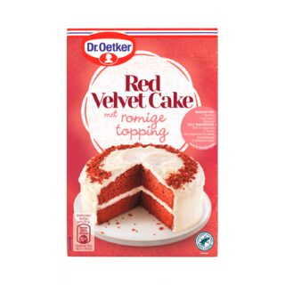 Dr. Oetker Red velvet cake met romige topping
