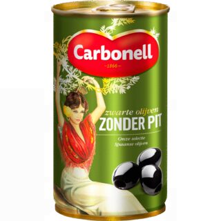 Carbonell Zwarte olijven zonder pit