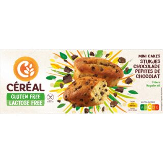 Céréal Glutenfree & Lactosefree Mini Cakes met Stukjes Chocolade