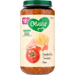 Olvarit 18+ mnd spaghetti tomaat ham